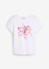 T-Shirt aus reiner Bio-Baumwolle in weiß von vorne - bonprix