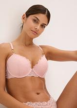 Optional[Schalen-BH aus Spitze in rosa (Detailaufnahme) - bonprix]