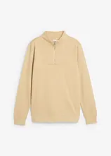 Sweatshirt mit Troyerkragen aus reiner Bio-Baumwolle
