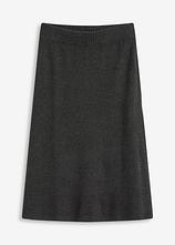 Ausgestellter Strickrock in grau von vorne - bonprix