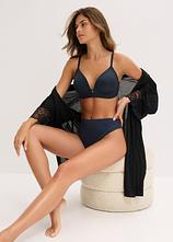 Optional[Highwaist String mit Glanzeffekt (2er Pack) in blau im Look (Totalaufnahme) - bonprix]