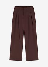 Bundfaltenhose mit Bequembund in braun von vorne - bonprix