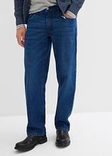 Loose-Fit-Jeans, Straight in blau von vorne - bonprix
