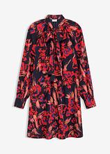 Optional[Kleid mit Schluppenkragen in blau von vorne - bonprix]