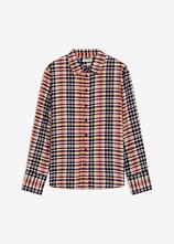 Flanell-Hemd aus reiner Baumwolle in weiß von vorne - bonprix