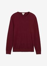 Feinstrickpullover mit edler Merinowolle in rot von vorne - bonprix