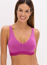 Optional[Feel Comfort Bralette aus softem Modal (2er Pack) in braun von vorne (im Anschnitt) - bonprix]