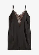 Satin Negligé mit Glitzergarn