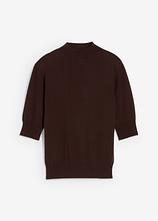 Rollkragenpullover aus weichem Woll-Mix in braun von vorne - bonprix