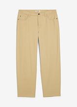 Relaxed Fit Twillhose mit Dehnbund, Straight in beige von vorne - bonprix