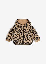2-in-1 Wendejacke mit kuscheligem Teddy-Fleece in beige von vorne - bonprix