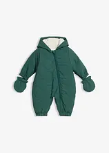 Wattierter Overall mit abknöpfbaren Handschuhen