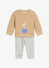 Langarmshirt und Sweathose aus reiner Bio-Baumwolle (2-tlg.Set)