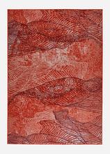 Teppich mit modernem Design in orange von vorne - bonprix