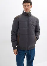 wasserabweisender Stepp-Blouson mit Lederimitat-Details