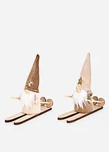 Deko-Figur Skifahrer Wichtel (2er Pack)