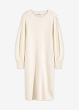 Milano Strickkleid in weiß von vorne - bonprix
