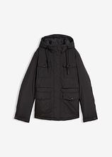 Wasserdichte Funktions-Jacke in schwarz von vorne - bonprix