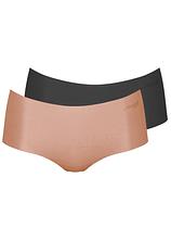 Optional[sloggi ZERO Microfibre 2.0 Short (2er Pack) in schwarz von vorne - Sloggi]