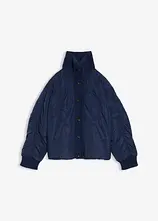 Wattierte Jacke mit Strickbündchen