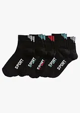 Sportsocken mit Schriftzug mit Bio-Baumwolle (5er Pack)