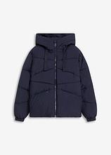 Wasserabweisende Steppjacke in blau von vorne - bonprix