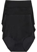 Nahtlose Medium Shape Panty (3er Pack) in schwarz von vorne - bonprix
