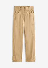 Optional[Twillhose mit hohem Bund in beige von vorne - bonprix]