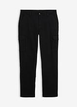 Optional[Regular Fit Stretch-Thermo-Cargohose, Straight in schwarz von vorne - bonprix]