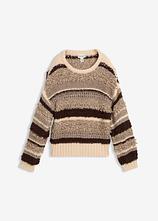 Oversize-Strickpullover in braun von vorne - bonprix