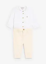 Body-Hemd und Chinohose aus reiner Baumwolle (2-tlg.Set)