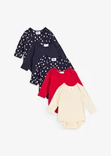 Baby Langarmbody aus reiner Bio-Baumwolle (5er Pack)