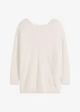 Longpullover aus weichem Federgarn