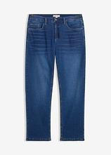 Optional[Thermo Relaxed Fit Stretch-Jeans mit Komfortbund, Straight in blau von vorne - bonprix]