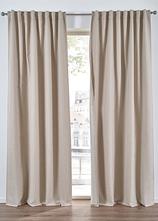 Abdunkelnder Vorhang doppellagig mit Strukturfront, auch in extra lang (1er Pack) in beige - bonprix