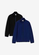 Optional[Fleecejacke (2er Pack) in blau von vorne - bonprix]