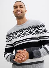 Norweger-Pullover in schwarz (Detailaufnahme) - bonprix