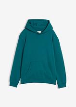 Optional[Hoodie aus weichem Baumwoll-Mix in petrol von vorne - bonprix]