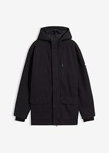Optional[robuste Winterjacke aus Canvas in schwarz von vorne - bonprix]