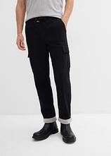 Optional[Relaxed Fit Thermo-Schlupfhose, Tapered in schwarz von vorne - bonprix]