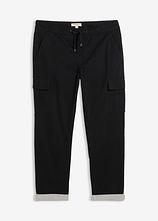 Optional[Relaxed Fit Thermo-Schlupfhose, Tapered in schwarz von vorne - bonprix]