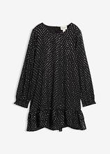 Optional[Chiffonkleid in schwarz von vorne - bonprix]