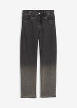 Optional[Loose Fit Jeans mit Farbverlauf, Straight in grau von vorne - bonprix]