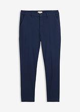 Optional[Regular Fit Chinohose mit Thermo-Flanellfutter, Tapered in blau von vorne - bonprix]