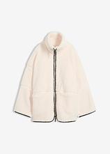 Optional[Oversize Teddy-Fleece Jacke in weiß von vorne - bonprix]