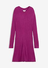 Mini-Strickkleid aus softem Viskose-Mix in lila von vorne - bonprix
