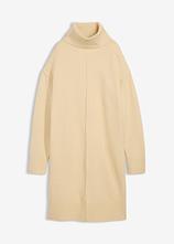 Optional[Strickkleid mit Ziernaht in beige von vorne - bonprix]