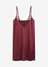 Optional[Satin Negligé mit edler Stickerei in rot von vorne - bonprix]