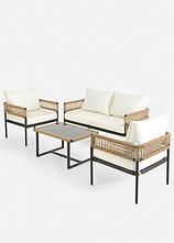 Gartenmöbel Set (4-tlg. Set) in schwarz - bonprix