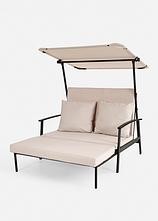 Gartensofa in schwarz von vorne - bonprix